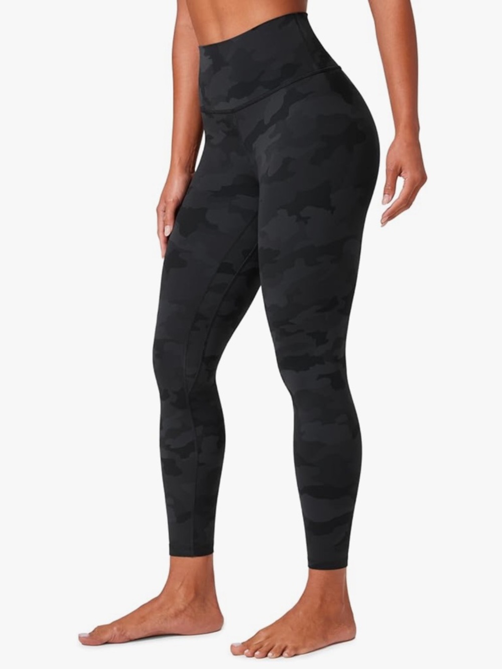 High-Waist Black Camo Leggings